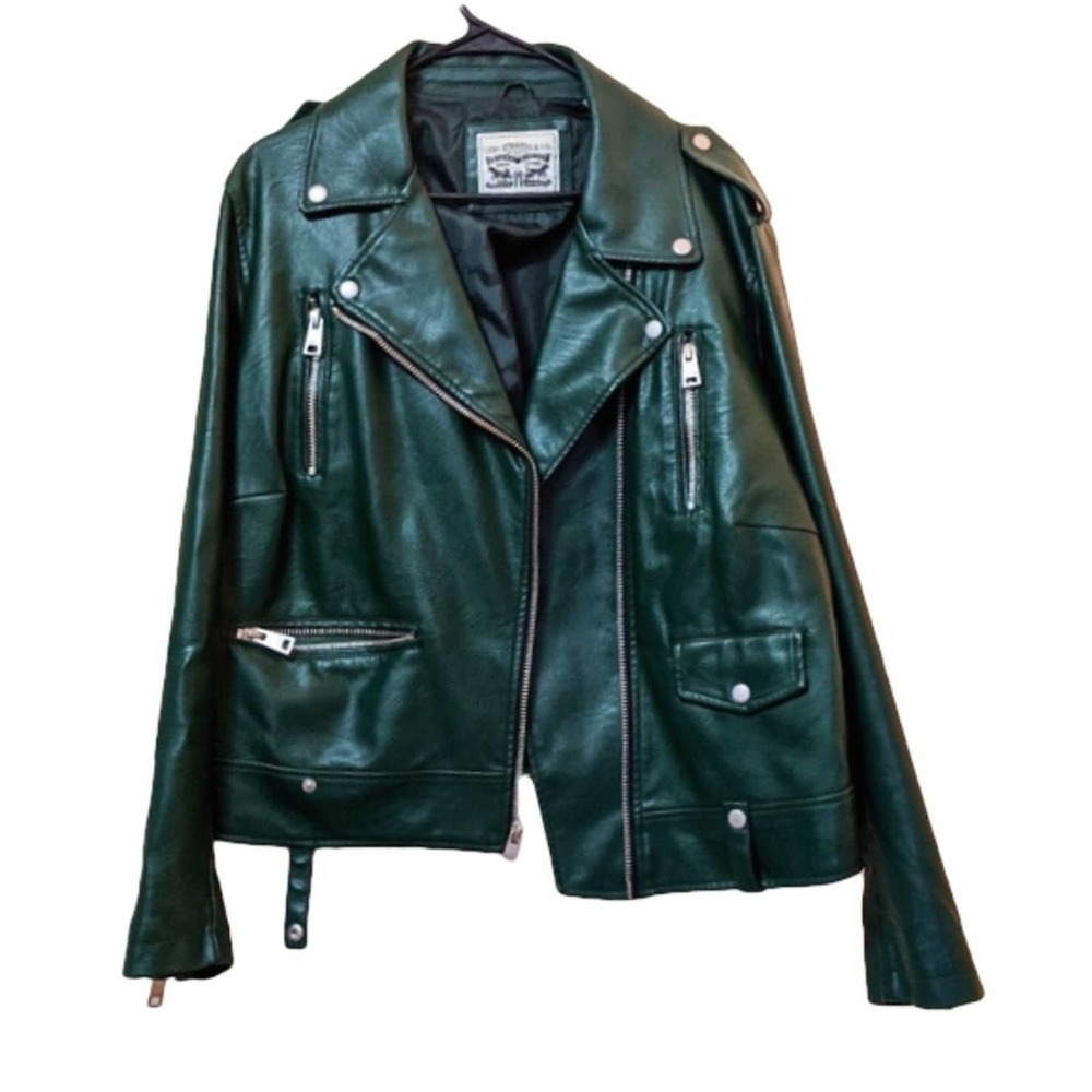 Levi's Green Vegan Leather Jacket